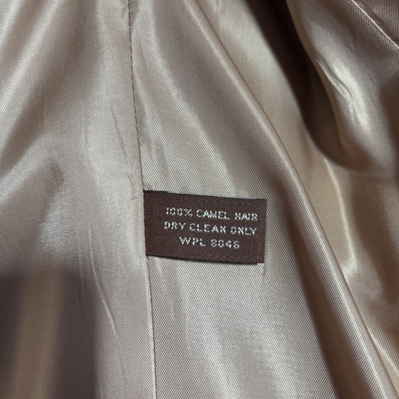 Tasso Elba Mens Camelhair Blazer 40R Fine Menswear Tan Wool Blend - Picture 6 of 8